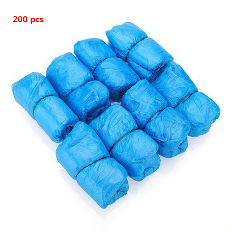 100-1000 kpl pe kengänsuoja koneen kengänsuoja sininen kertakäyttöinen kätevä ja mukava malli talon kengänpäällinen: 200 kpl kengänpäällinen