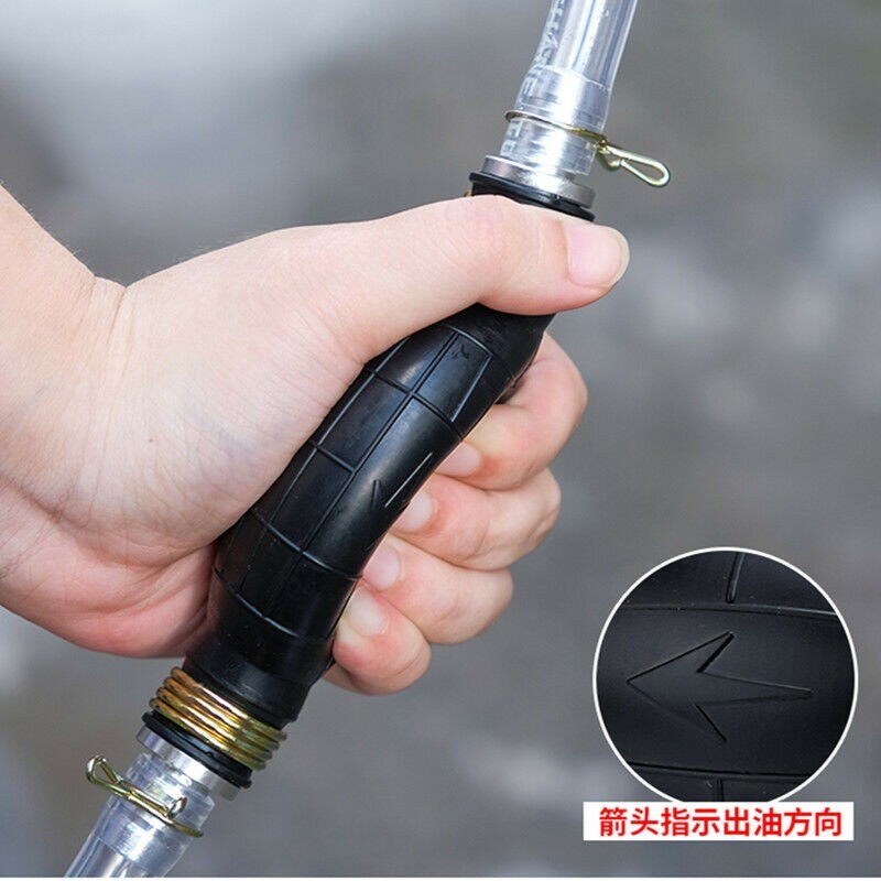 Car Rubber Bulb Hand Pump Fuel Diesel Petrol Gas Primer Priming With Hoses 8mm Auto Replacement Parts