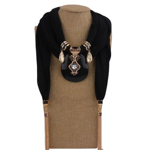 Écharpe à chaîne pour femmes, bijoux à la , collier, écharpe à pendentif, Foulard de tête, Hijab pour femmes, accessoires: style1973-5