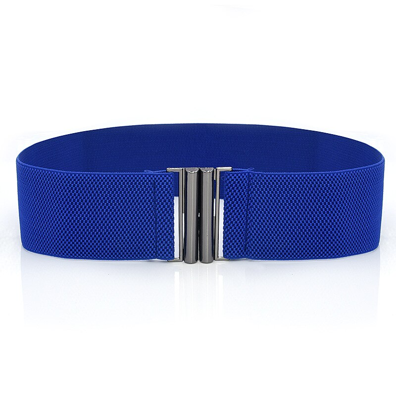 Henreda-Cinturón de vestir para mujer, cinturón de Cintura elástica ancha, accesorios de faja ancha elástica, corsé de cintura, hebilla de Metal,: Blue