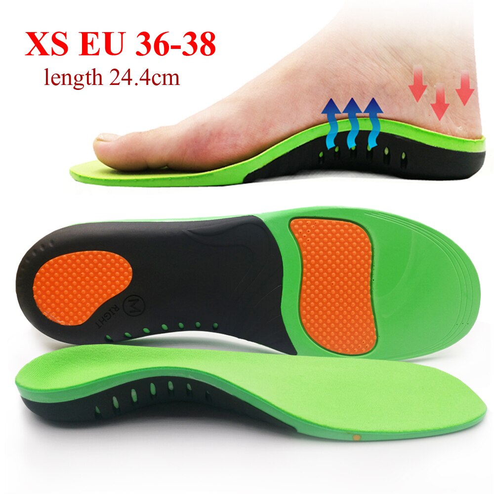 Orthesen Einlegesohle Hohe Arch Support Einlegesohlen X/O Typ Bein Flache Füße Orthopädische Frauen Männer Orthopädische Fuß Schmerzen Unisex: Black