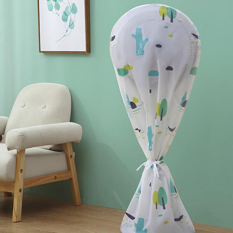 Fan Dust Cover Household PEVA Floral Round Electric Fan Cover Protection Cover Floor Fan Safety Protection Waterproof Dust Cover: L