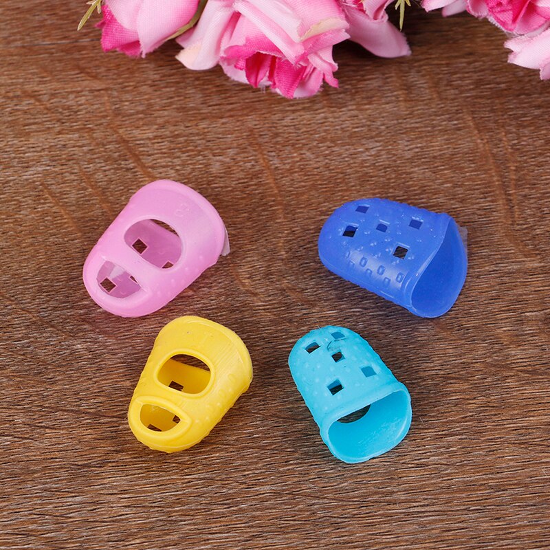 4Pcs/Set Guitar String Finger Guard Fingertip Protector Silicone Left Hand Finger Protection Press Guitar Accessories