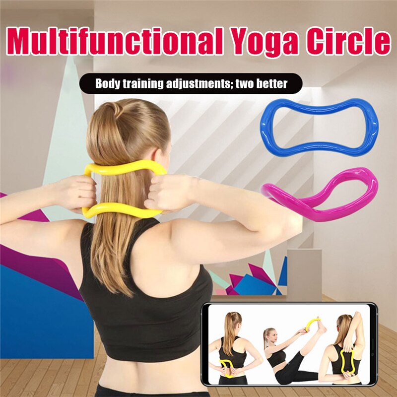 Yoga sirkel utstyr multifunksjon yoga ring pilates trening fitness sirkel trening motstand støtte verktøy kalv hjem aaa