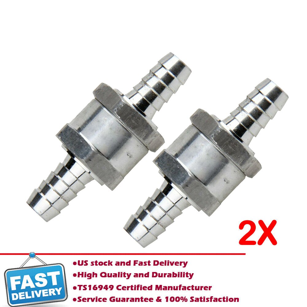 10mm 3/8" Aluminium Fuel Line One Way Non Return Check Valve Petrol Diesel Water High Materials