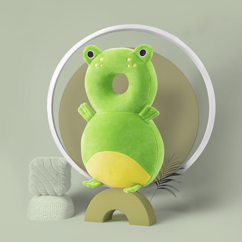 Super Kopfstütze Neugeborenen Baby Kopf Schutz Kissen Karikatur Weich Sicherheits Kissen Aufkleber Schmetterling Rucksack Schutz cool Spielzeug: frosch