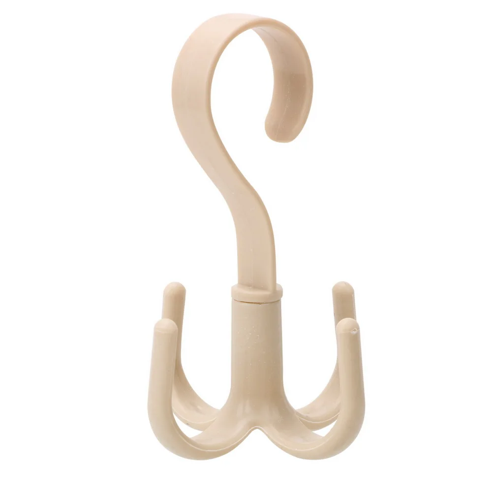 Soporte para bolsos de mano, colgador para ahorro de espacio, armarios, estante para ropa, rotación de 360 grados, zapatos, cinturón, bufanda, estante colgante: Beige