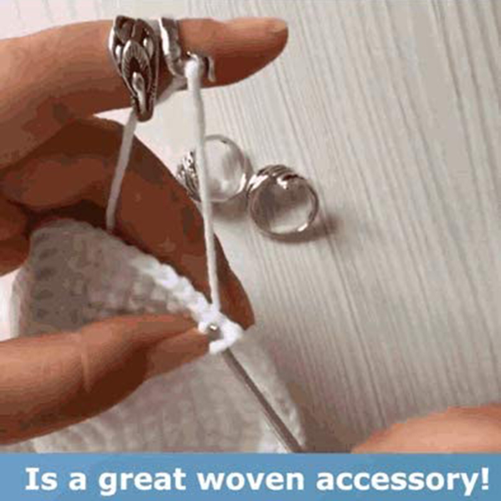 1/2/3/4/5Pcs Adjustable Knitting Loop Crochet Loop Knitting Accessories Knitting Ring Adjust Finger Wear Thimble Yarn Guides