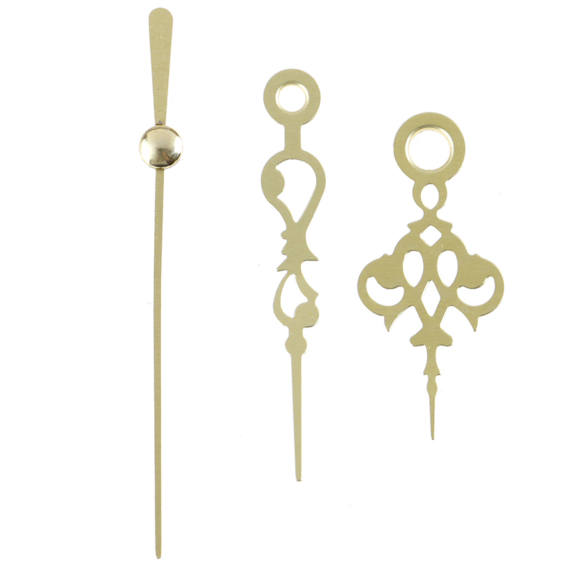 1 set eenvoudige reparatie diy gouden wijzers kwarts wandklok beweging mechanisme vervangende onderdelen kit zwarte kelder