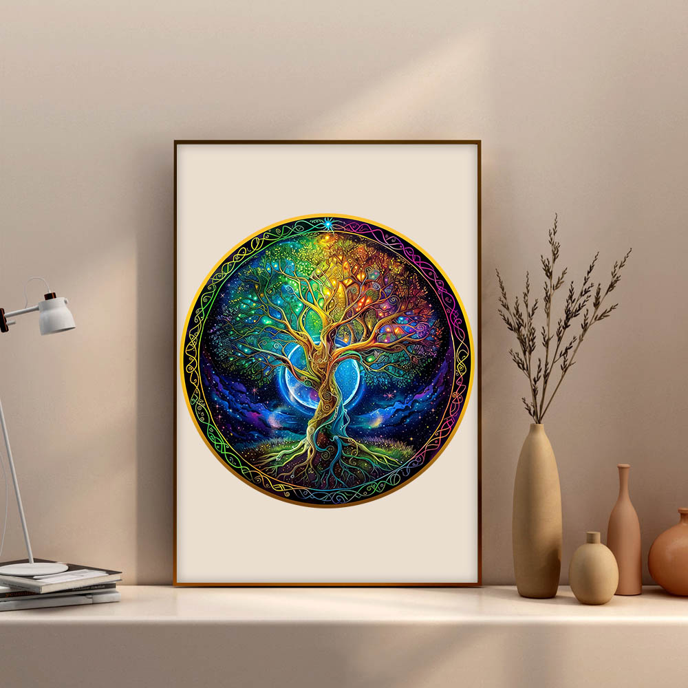 Holzpuzzle Baum des Lebens Geschenkbox Exquisites Unregelmäßiges Tierformpuzzle Weihnachten personalisiertes Senior einzigartiges Famil