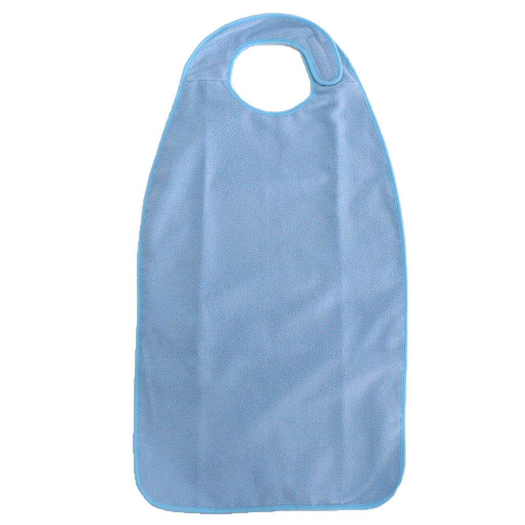 Grand tablier à bretelles en tissu éponge lavable et imperméable pour adultes, protection pour personnes âgées et handicapés, 87x46.5cm