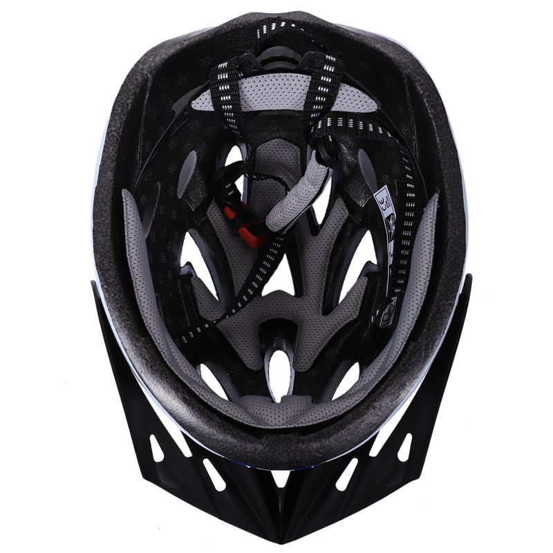 Bicycle Helmet Bike MTB Cycling Adult Adjustable Unisex Safety Helmet(Blue + white)