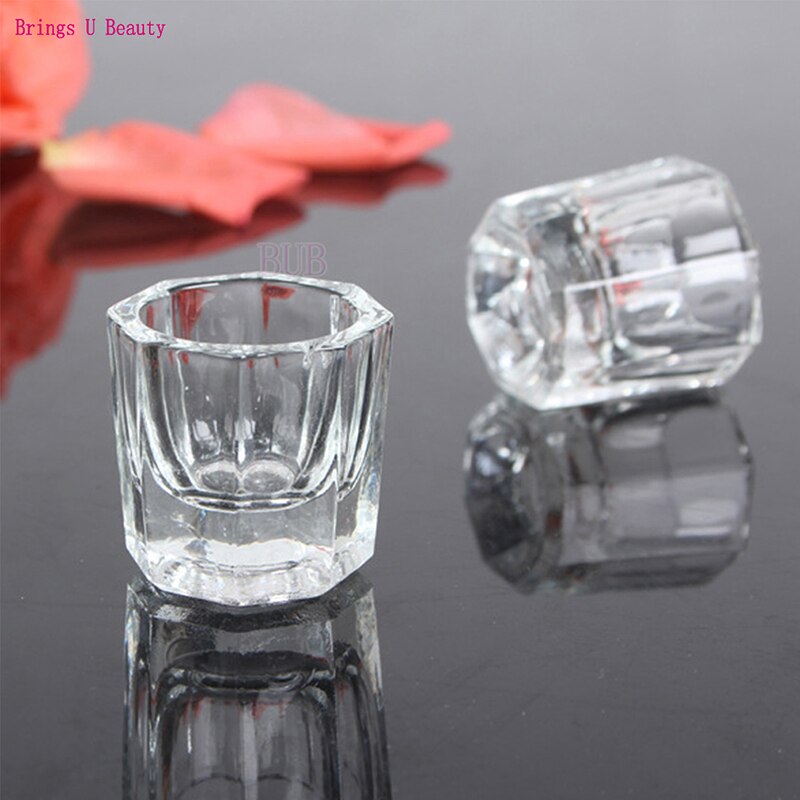 1pc/lot Acrylic Liquid Powder Glass Dappen Dish Crystal Glass Cup Lid Bowl for Acrylic Nail Art ClearTransparent Kit