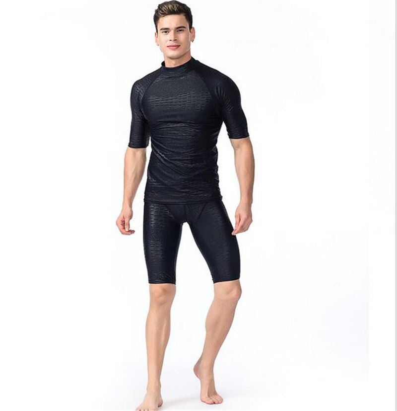 SBART Swimwear Rash Guards Men Quick-Dry Diving Suit Swimsuit Snorkeling Swimming Surfing Rash Guard Short Sleeves T-Shirts