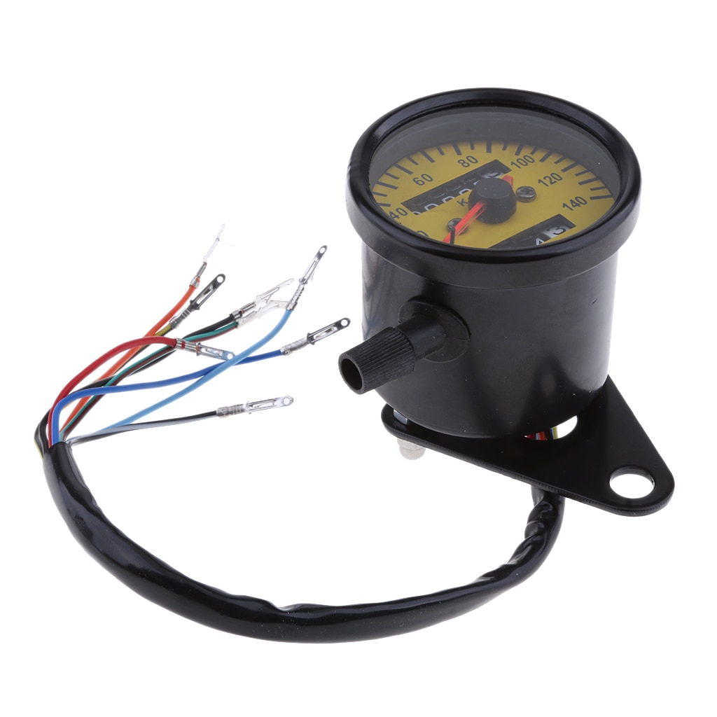 12V Motorbike Universal LED Speedometer Gauge with Four Indicator Functions