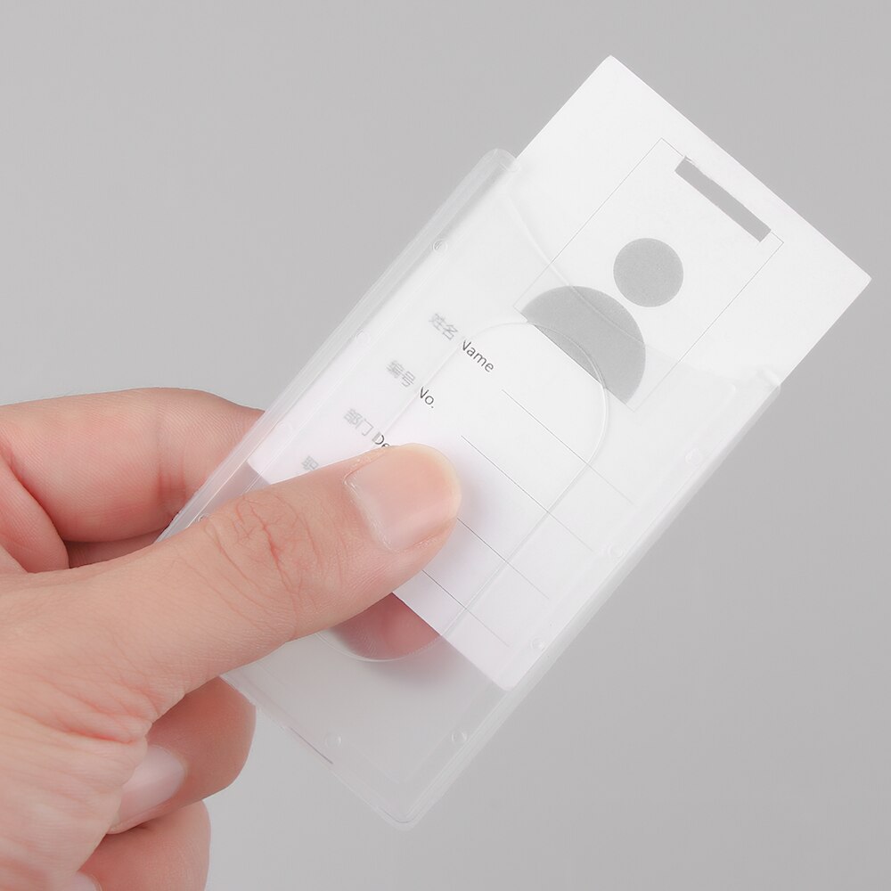 Clear Transparent ID Card Sleeves Cards Protector Card Pouch Hard Plastic Protector Cover Office School Supplies