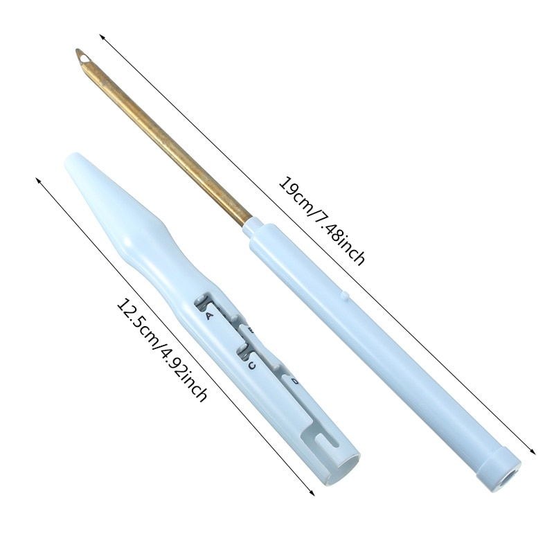 1PCS Plastic Punch Needle Embroidery Pen Adjustable Punch Needle Weaving Tool Interchangeable Punch Needle（free thread puller）