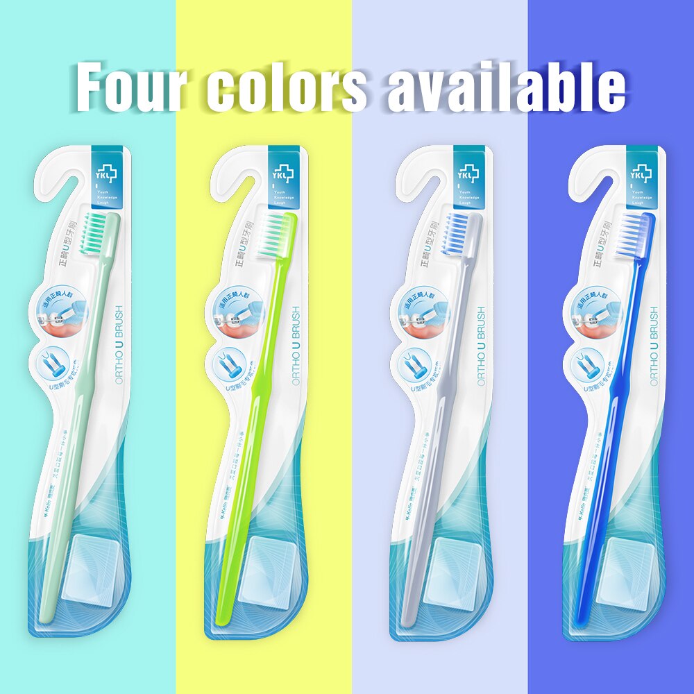 Y-Kelin Soft Toothbrush U-shaped Orthodontic Dental Care Tool Clean Teeth Portable Traveling Non-disposable for People