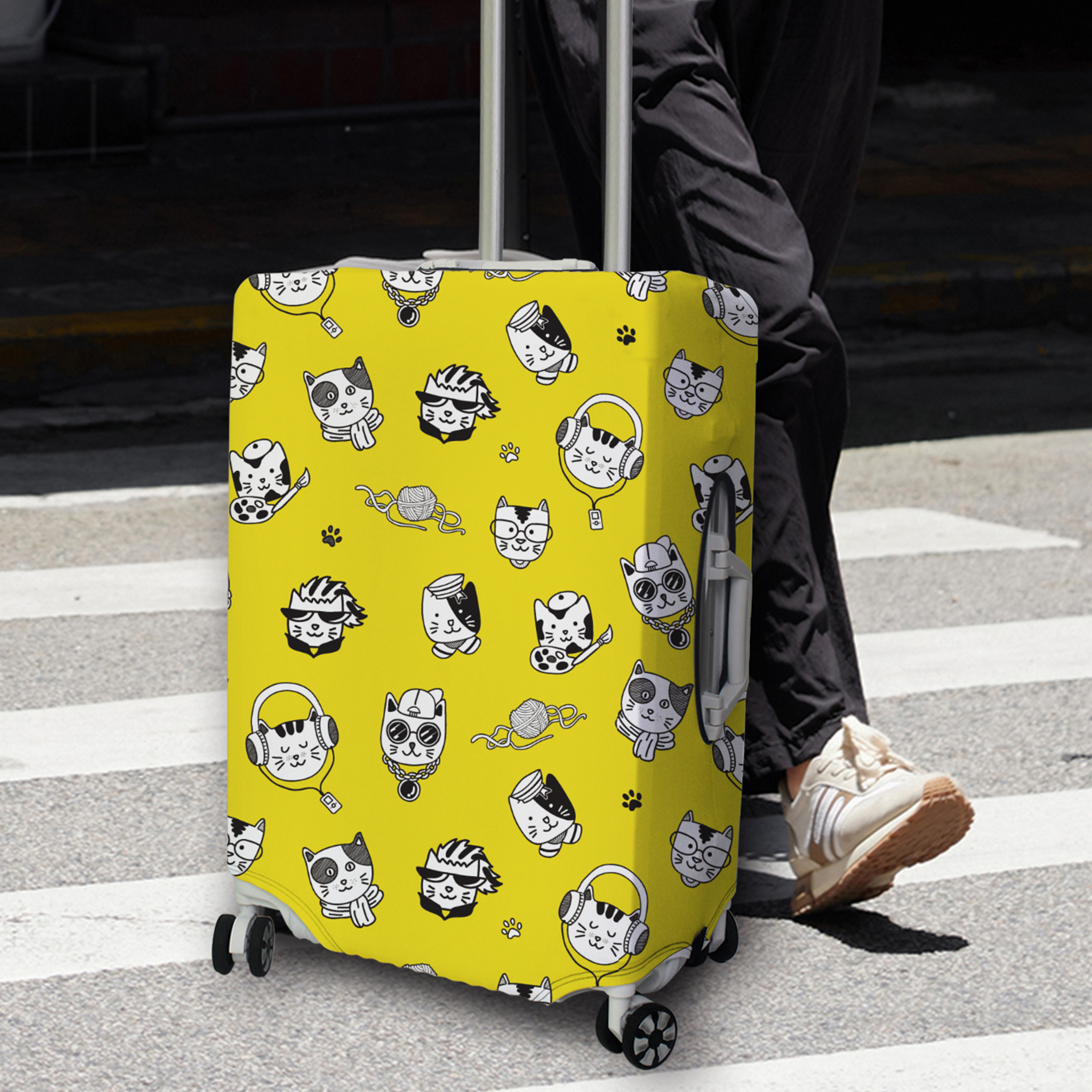Luggage Cover Stretch Fabric Suitcase Protector Baggage Dust Case Cover Suitable for18-32 Inch Suitcase Case Travel Organizer