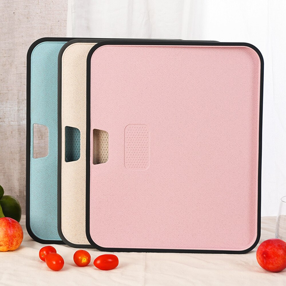 XYj Kitchen Cutting Chopping Board Can Hung Anti-Overflow And Anti-Slip Double-Sided Cooking Tools Wheat Straw Cutting Board: g 3pcs