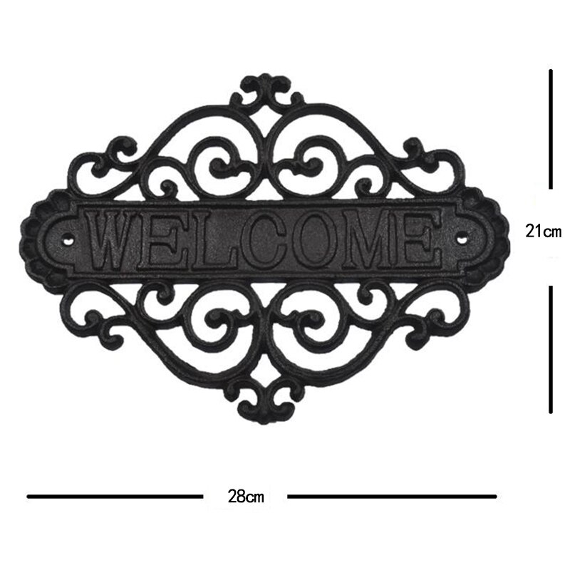 Letrero de bienvenida, placa de pared, hogar, jardín, colgante para exteriores, decoración decorativo Retro, letreros de tienda, hierro fundido, casa de campo