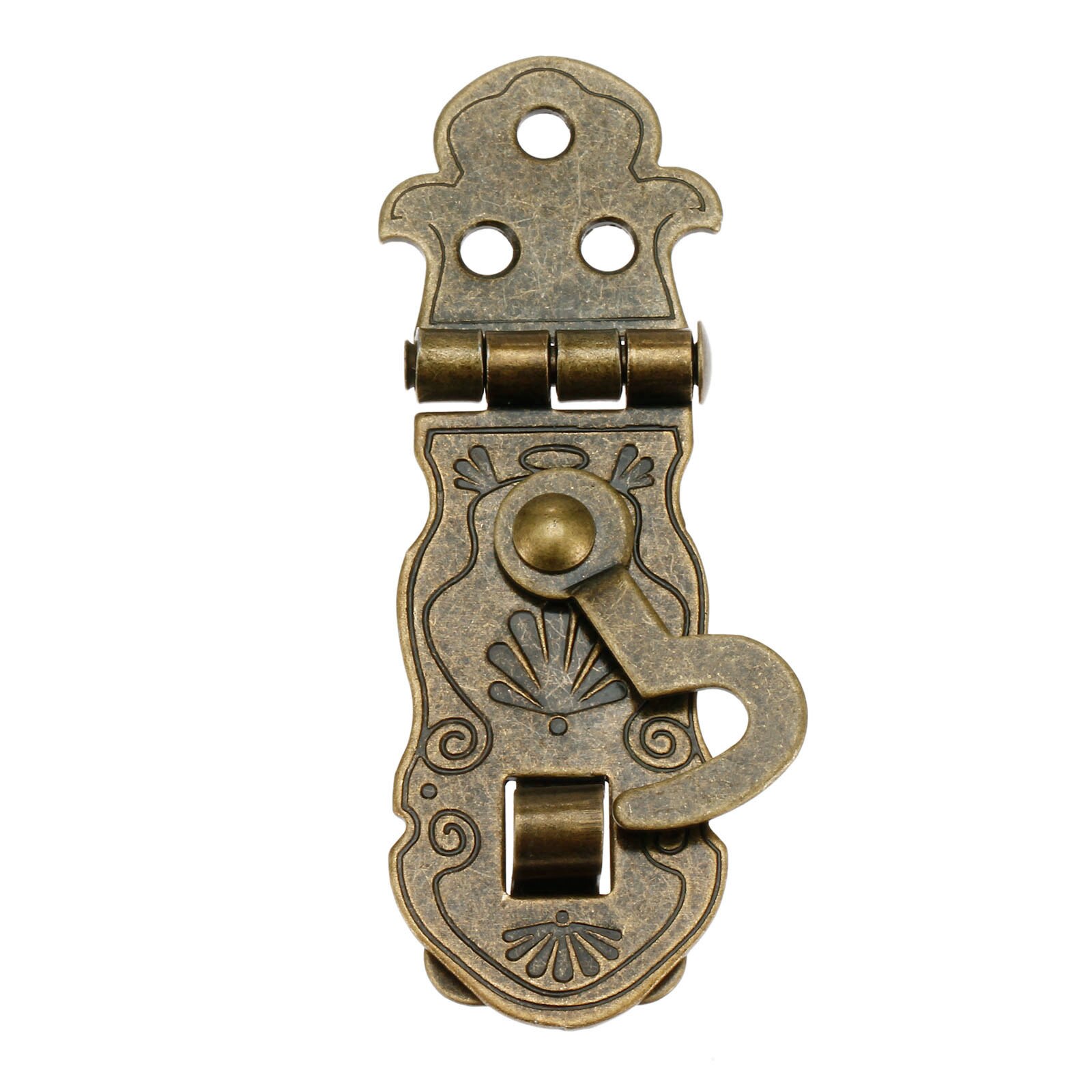 Candado Antiguo De Aleación De Zinc - Estilo Chino, Chapado En Latón, 30 Mm De Ancho, Con Llave