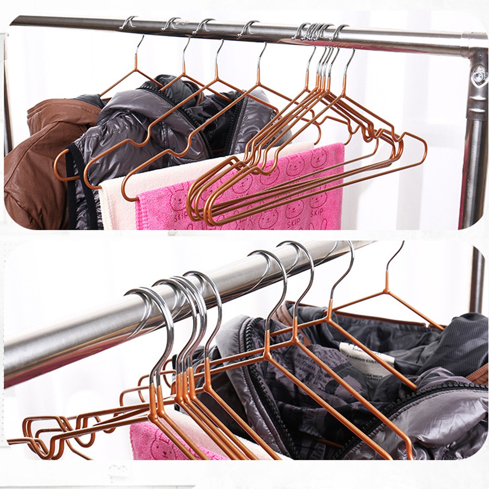 Racks Non Slip Multi-functional Clothes Hanger Metal Stainless Steel Clothes Hanger Aliquam Ferro Remittit Eculeo