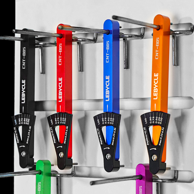 LEBYCLE-indicador de desgaste de cadena de bicicleta de montaña, medidor de eslabones, comprobador de aleación de aluminio, herramientas precisas de reparación de bicicletas de carretera