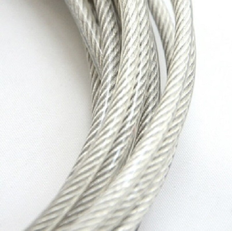 0.5mm, 1 x 7 50m, 304 vajer i rostfritt stål med pvc -beläggning mjukare fiskebelagd kabel klädstreck draglina