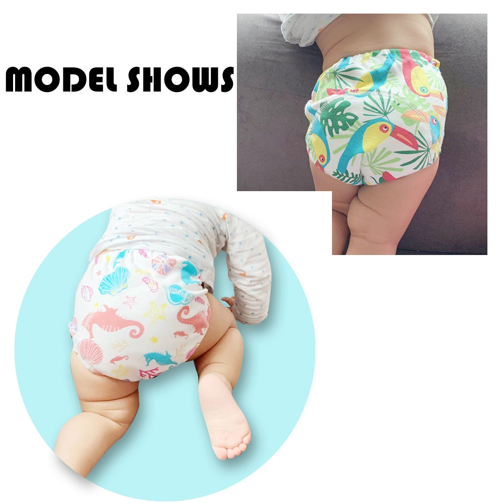 6 stuks/partij 6- laags katoenen trainingsbroekjes voor baby's stoffen luierbroekjes unisex peuter ondergoed kinderkleding onderbroekjes