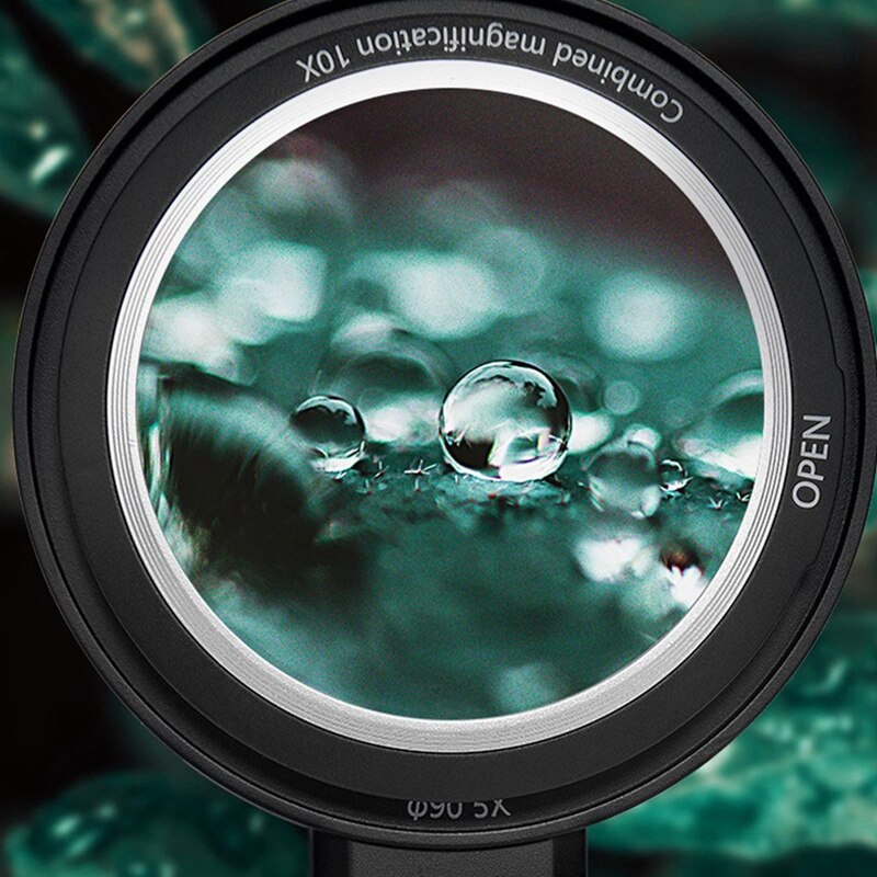 Handheld Reading Magnifier 5X 5X 10X Magnifier With Light 6 LED Lights 2 UV Lights Banknote Detector Light For Reading