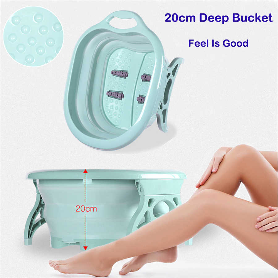 Foldable Foot Bucket Tub Massage Relaxing Foot Spa Bucket Washing Clothes Basin