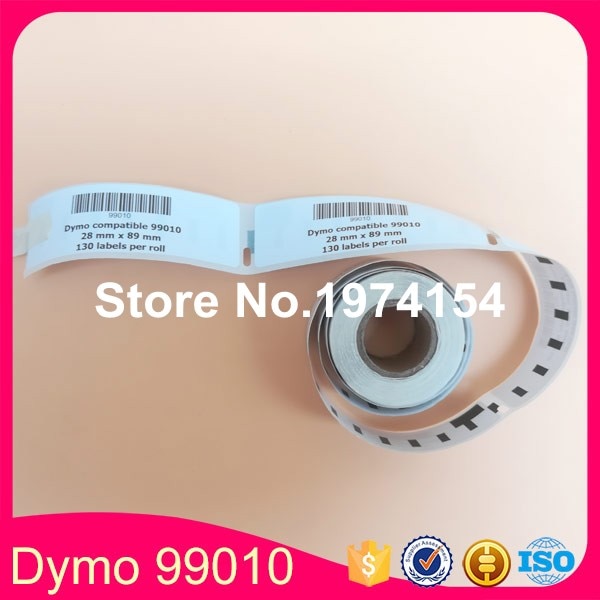Dymo-etiqueta genérica de código de barras, 6 rollos, 99010 direcciones, 28x89mm, Compatible con LW450 Turbo