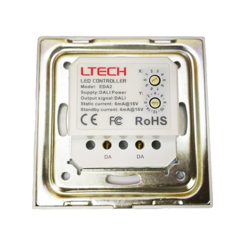 DALI Dimmer EDA2 Wall Mount Touch Panel 2 Channel On/Off Switch Dimmer LED Controller DALI Signal Driver for LED Light
