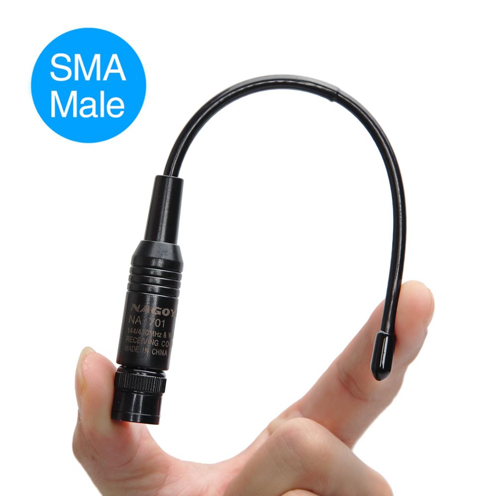 Nagoya NA-701 SMA-Male UHF/VHF Dual Band 2.15dB Flexible Whip Handheld Antenna HT/Scanner for Walkie Talkie Wouxun TYT Radio