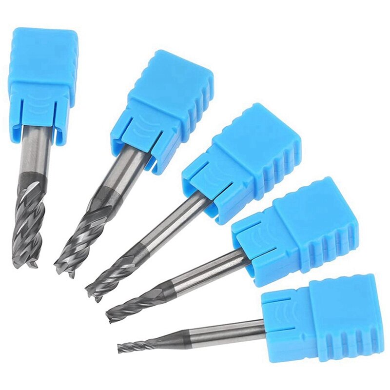 5 Pcs 4-Flute Milling CNC Rotary Burrs Set &amp; 1 Pcs 22mm Milling Arbor Gear No. 2 Morse Taper MT2 M10 Mill Cutter Holder