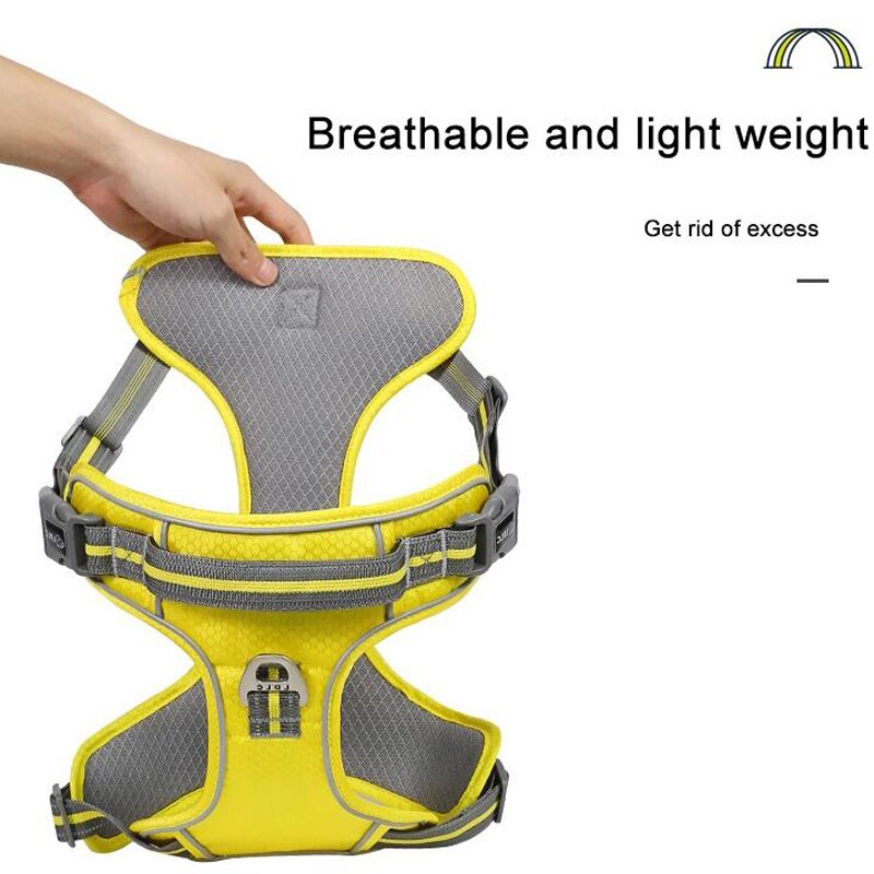 Nylon Pet Chest Harness for Large Dogs Vest with Carry Handle Reflective No Pull Fit German Shepherd Bulldog Collar Accessories