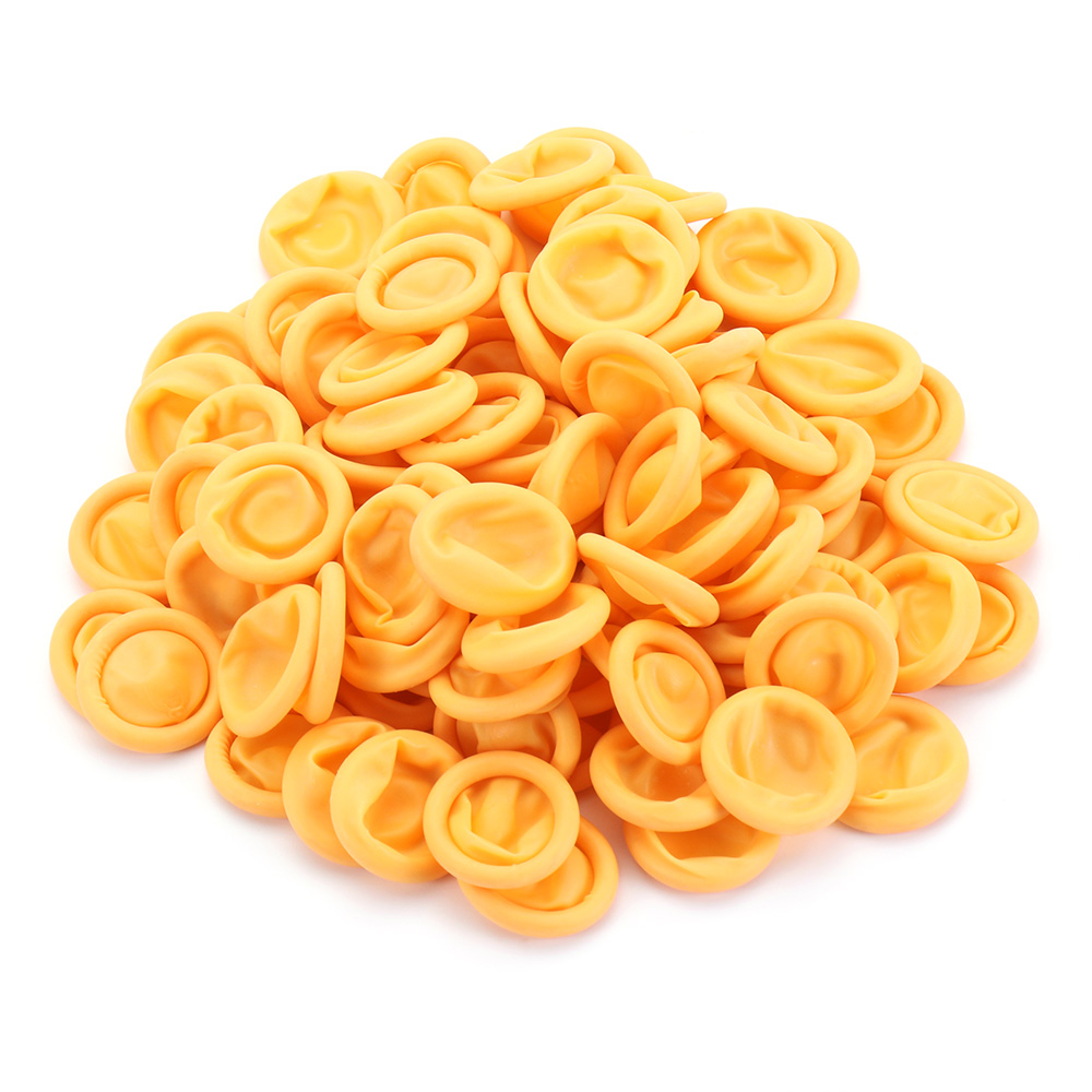 100Pcs Wegwerp Vinger Cover Rubber Handschoenen Antislip Anti-Statische Latex Vingercondoom Vingertop Protector Vinger Duim mouwen Glove: WIT