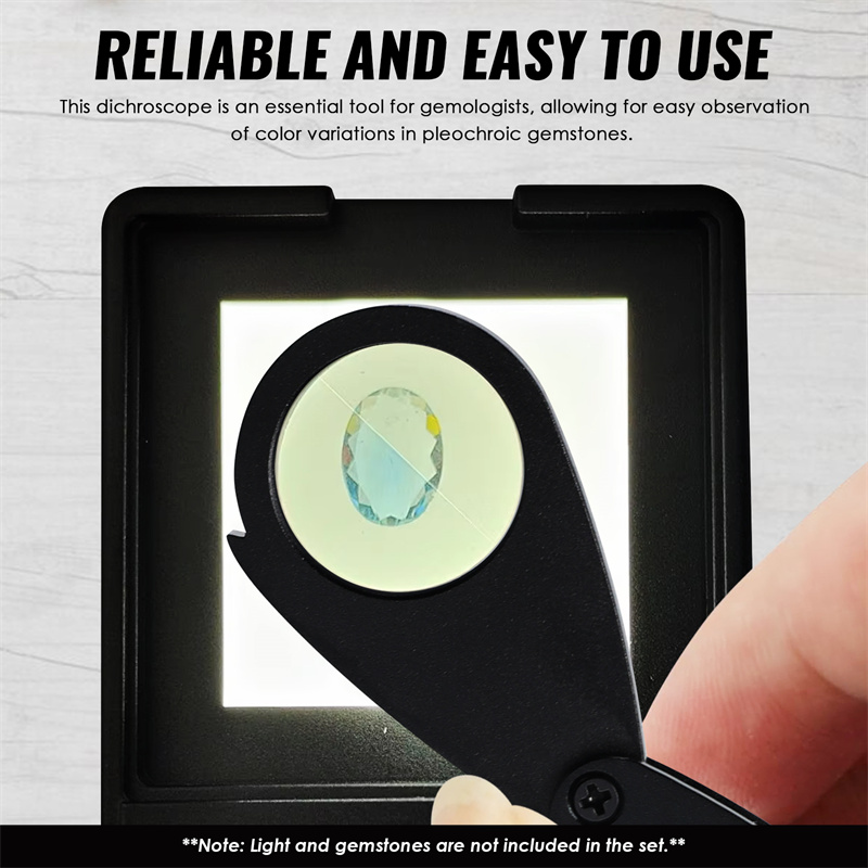 Dichroscope For Gem Pocket-size Diffraction Spectroscope 21mm Lens Diameter White Light Foldable Gem Tools Dichroscope Gemme