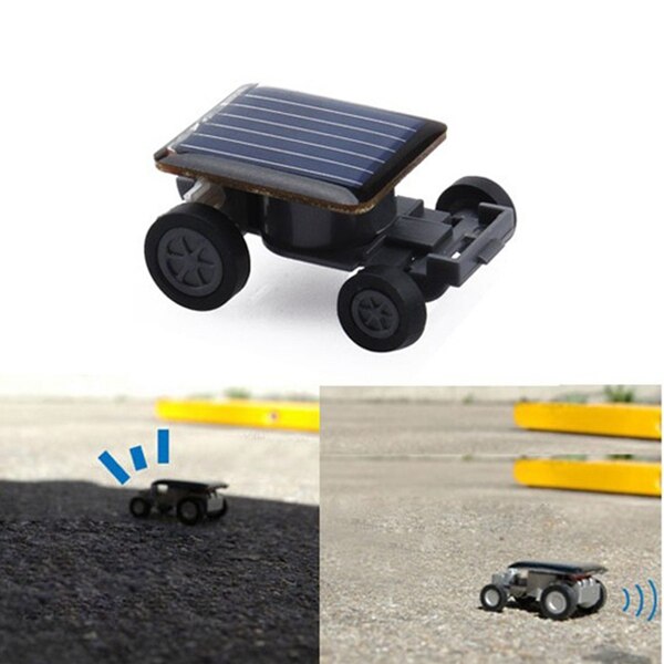 Kleinste Mini Auto Solar Power Toy Car Racer Educatieve Gadget Kinderen Kid 'S Speelgoed Solar Power speelgoed Blac