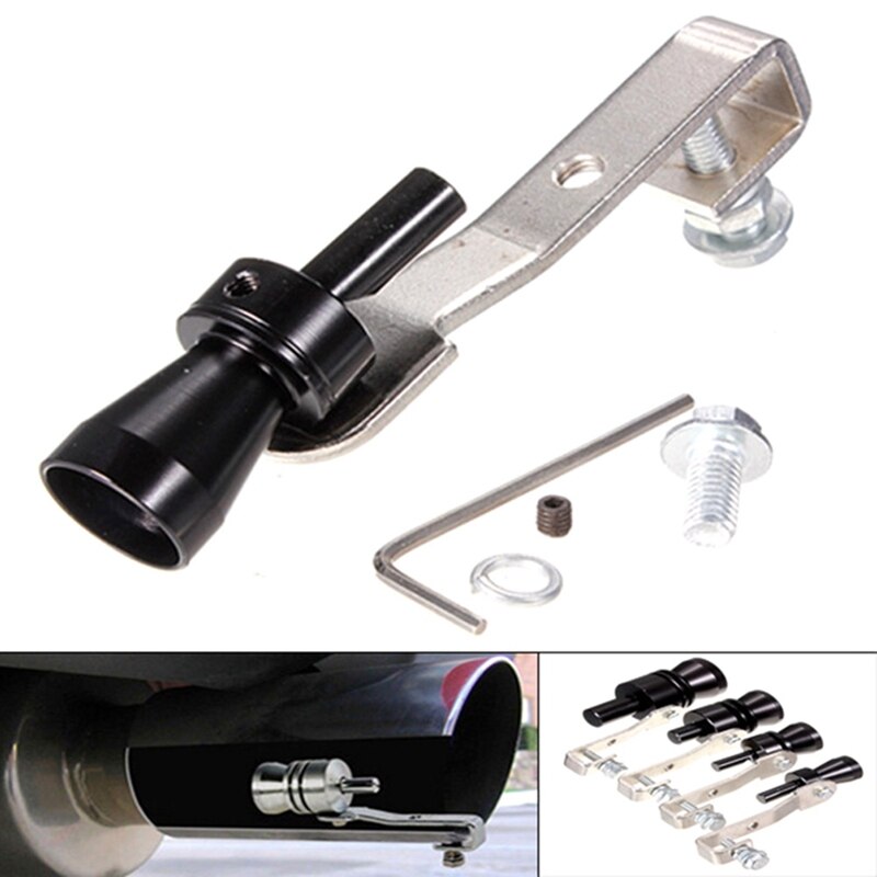 Car Modified Turbo Whistle Exhaust Pipe Sounder Imitator Tail Throat Nozzle Muffler Exhaust Pipe Muffler Auto Accessories S M L