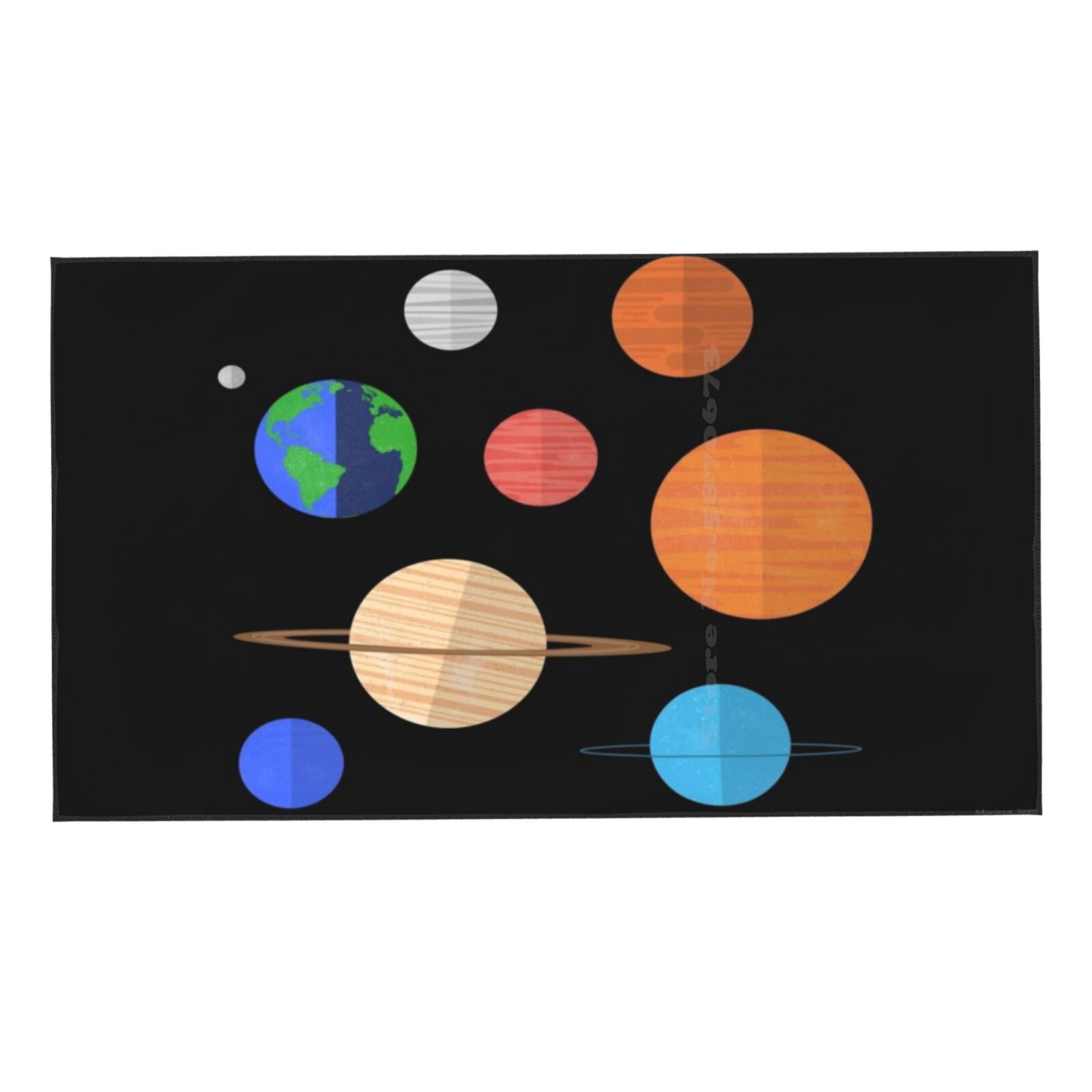mini słoneczny Sytem miękki wygodny ręcznik kąpielowy odkryty wenus ziemia księżyc jowisz Saturn uran neptun układ słoneczny przestrzeń