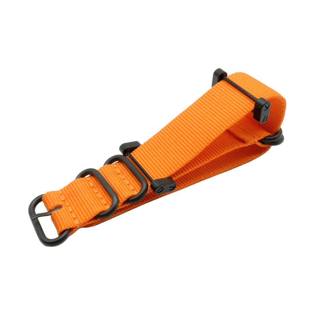 nato lange Suunto Core Nylon Strap Band Kit w Lugs Adapters 24mm Zulu Horlogebanden nylon smart armband voor mannen: Oranje