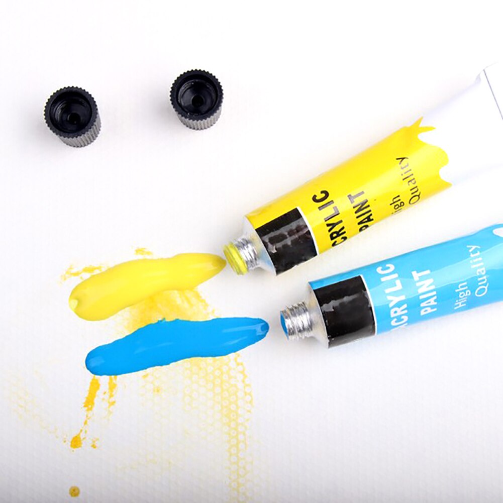 33pcs Acrylic Artist Painting Set Aluminum Table Easel 12 Acrylic Colors Stretched Canvas Paint Brushes Plastic Palette