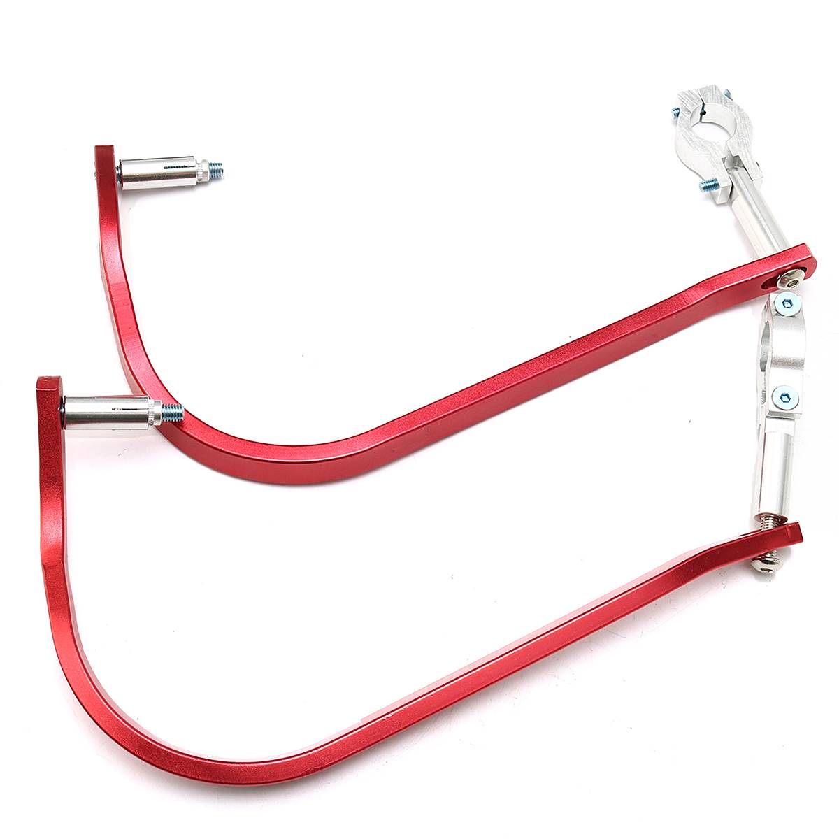 2x7/8 "22mm Universal Motorcycle Hand Guards Protector Motocross Dirt bike Handguards Stuur Guards Aluminium hand Bar Stand: Rood