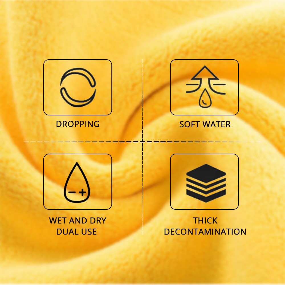 Auto Care Wash Tools 800gsm Polishes Paint Cleaner Thick Plush Microfiber Car Cleaning Microfibre Wax Polishing Detail Detailing