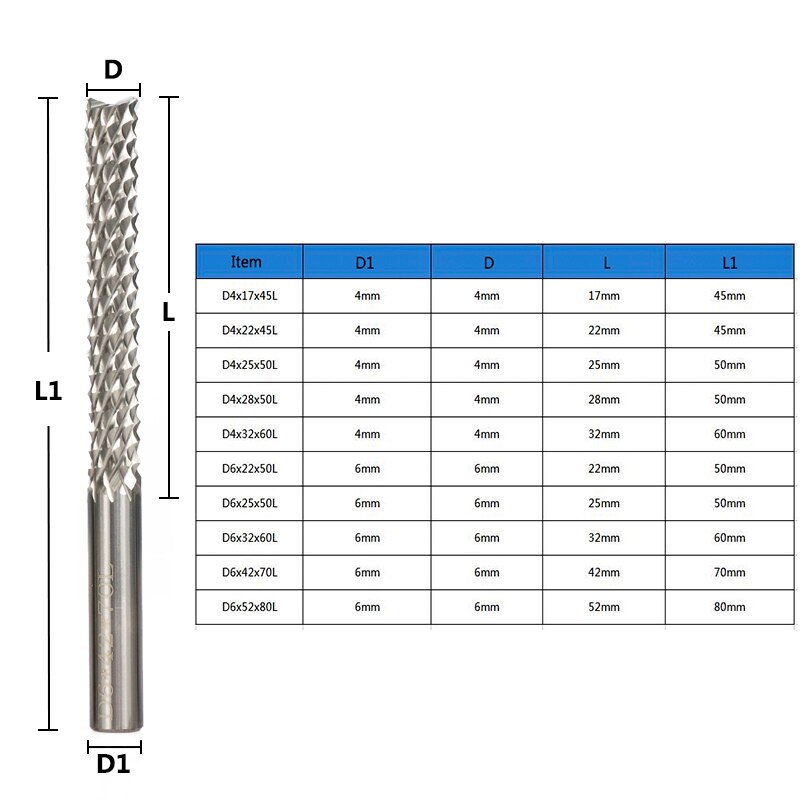 1pc 4/6mm CNC Router Bit For Engraving Machine Corn Milling Cutter Tungsten Carbide PCB End Mill