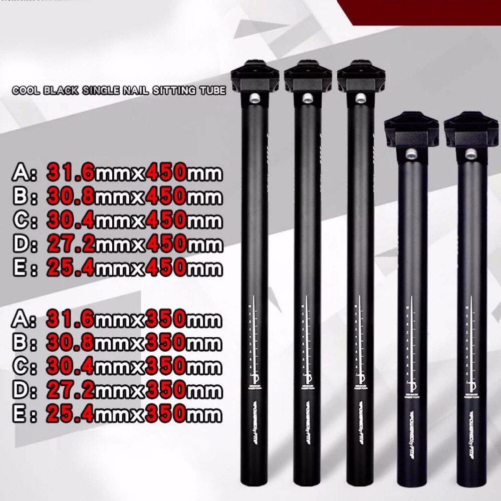 Aluminiumlegering mtb racefiets fiets zadelpen 25.4/27.2/28.6/30.4/30.8/31.6mm*350/450mm mountainbike zadelpen zitbuis