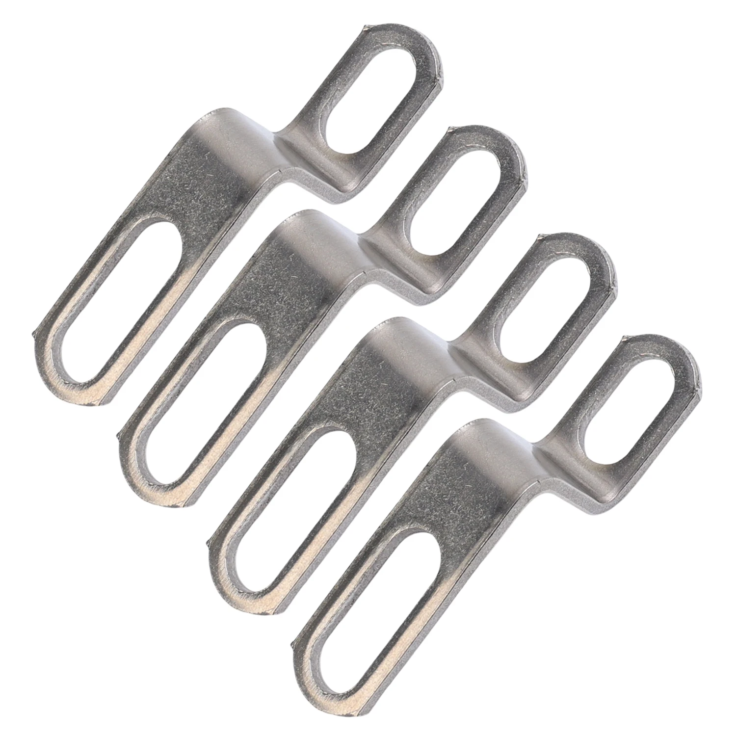 Soporte de tubo de escape para motocicleta, abrazaderas de tubo de escape modificadas en forma de Z/L, accesorio de soporte fijo de acero inoxidable: Gris
