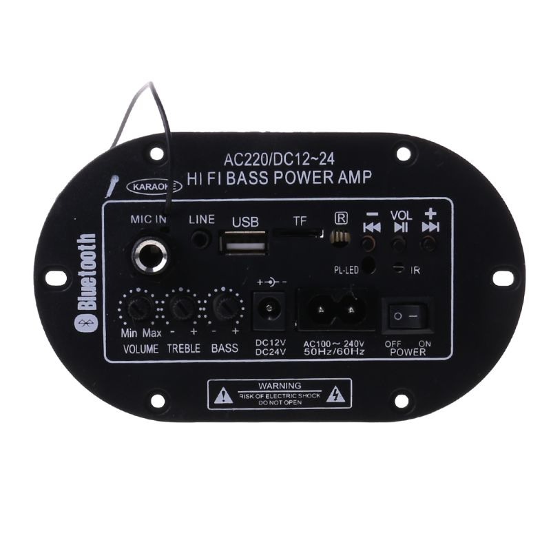 25W Amplifier Board Bluetooth Amplificador USB FM Radio TF Player Subwoofer Kit